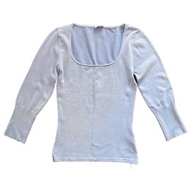 Autre Marque Suéter de seda Caractère azul claro Azul claro