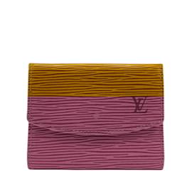 Louis Vuitton-Louis Vuitton Yellow Epi Leather Coin Purse-Yellow