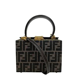 Fendi-Sac à main Vanity 2way Fendi Zucca-Marron