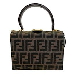 Fendi-Sac à main Vanity 2way Fendi Zucca-Marron