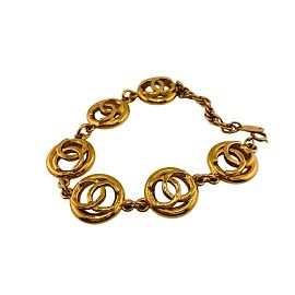 Pulseira de charme dourado Coco Mark CHANEL 1982 Dourado