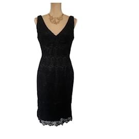 Flavio Castellani-Elegant black lace dress Flavio Castellani-Black