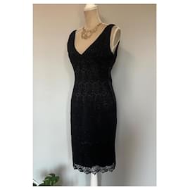 Flavio Castellani-Elegant black lace dress Flavio Castellani-Black