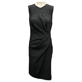 Lanvin-Lanvin Black / White 2016 Speckled Sleeveless Stretch Knit Dress-Black