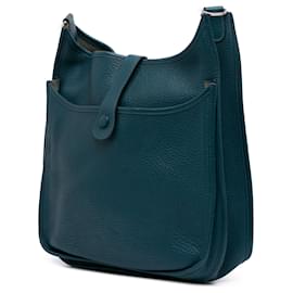 Hermès-Hermès Blue Clemence Evelyne III 29-Blue,Navy blue