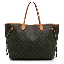 Louis Vuitton-Louis Vuitton Brown Monogram Neverfull GM-Brown
