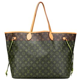 Louis Vuitton-Louis Vuitton Brown Monogram Neverfull GM-Brown