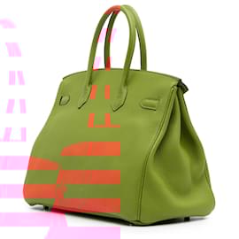 Hermès-Hermès Orange Togo Birkin Retourne 35-Orange