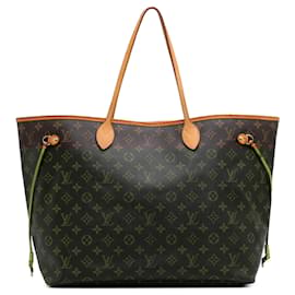 Louis Vuitton-Louis Vuitton Brown Monogram Neverfull GM-Brown