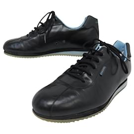Chanel-CHANEL SHOES BASKETS TENNIS BOWLING 35 BLACK LEATHER BOX SNEAKERS SHOES-Black