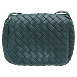 Bottega Veneta-BOTTEGA VENETA COBBLE MESSENGER SMALL 755659V3BD1 EMERALD GREEN HANDBAG-Green