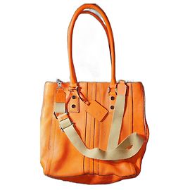 Milly Leder Tote Bag Orange Orange