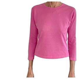 John Smedley-Pink cotton pull with round neckline John Smedley T. S (36-38)-Pink
