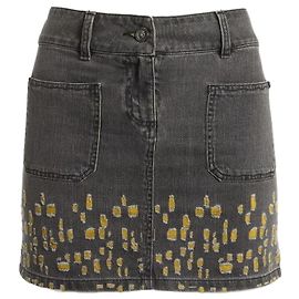 Jupe Chanel en coton noir Taille 34 IT Noir