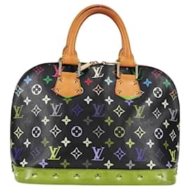 Louis Vuitton-LOUIS VUITTON Monogram Multicolor Alma Hand Bag Black M92646 LV Auth 124549A-Black