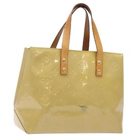 LOUIS VUITTON Monogram Vernis Reade PM Bolso de Mano Beige M91334 LV Auth BA2210 Beige