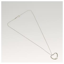Autre Marque-TIFFANY&Co. Open Heart Necklace Ag925 Silver Auth am8385-Silvery
