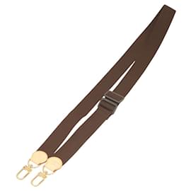Louis Vuitton-LOUIS VUITTON Adjustable Shoulder Strap Cotton 33.9""-50.4"" Brown Auth am8409-Brown,Golden
