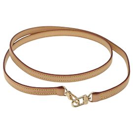 LOUIS VUITTON Shoulder Strap Leather 44.5"" Beige LV Auth am8457 Beige