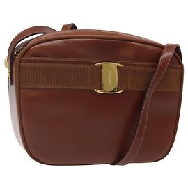 Borsa a Spalla Salvatore Ferragamo in Pelle Marrone Oro Auth 122973 Marrone D'oro