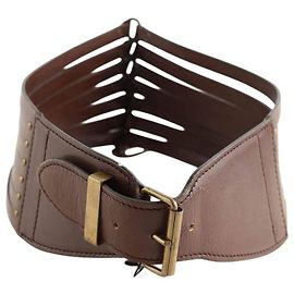 Alaïa Cinto de couro marrom Marrom