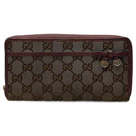 Vintage Gucci Monogram Wallet beige pink Beige
