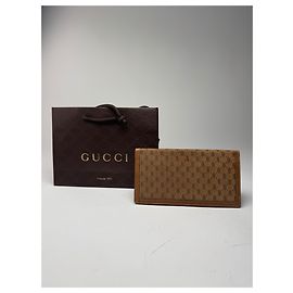 Porte-carte / ID vintage Gucci monogram beige marron Beige
