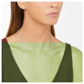Dodo Pomellato-Dodo Pomellato Essentials necklace in silver with 18kt yellow gold brooch-Silvery,Golden