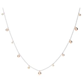 Dodo Pomellato-Dodo Pomellato Bubble necklace in 925 silver with 9K rose gold spheres and 925 silver and 9K rose gold plates.-Silvery,Golden