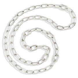 Dodo Pomellato 925 silver essentials necklace with 5 openable links plus one openable link as a closure. Silvery