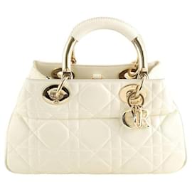 Dior-Leather handbag-White