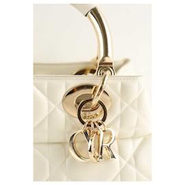 Dior-Leather handbag-White
