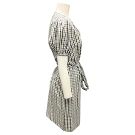 Autre Marque-Scanlan Theodore Grey Check Wrap Dress-Grey