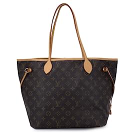 Louis Vuitton-Monogram Canvas Neverfull MM Tote Shopping Bag-Brown