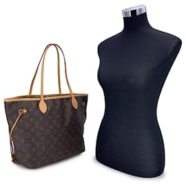 Louis Vuitton-Monogram Canvas Neverfull MM Tote Shopping Bag-Brown