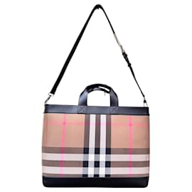 Burberry-Burberry Canvas Tote Bag Check Unisex-Multiple colors,Camel
