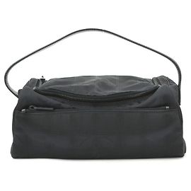 Bolso de mano de nylon negro jacquard Chanel Negro