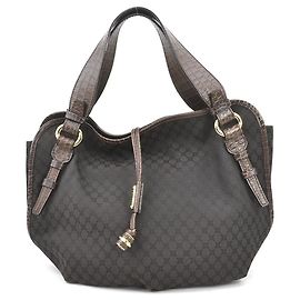Céline Bolsa Celine Macadam Bittersweet Castanho escuro