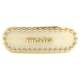 Fermaglio Prada in Beige Chiaro Altro