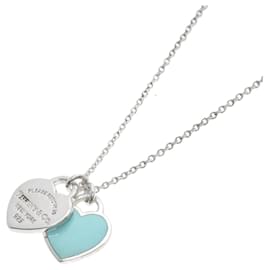 Tiffany & Co-Tiffany Return to Mini Double Heart Necklace-Silvery