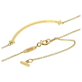 Tiffany & Co-Tiffany T Smile Small Necklace in 18K Yellow Gold-Golden