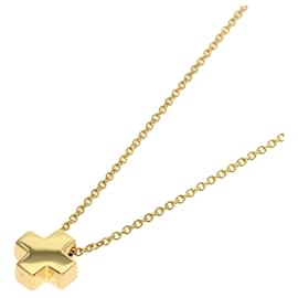 Tiffany & Co-Tiffany Roman Cross Necklace in 18K Yellow Gold-Golden