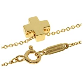 Tiffany & Co-Tiffany Roman Cross Necklace in 18K Yellow Gold-Golden