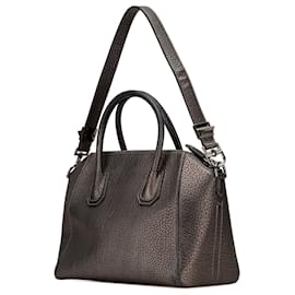 Givenchy-Givenchy Brown Medium Metallic Grained Calfskin Antigona Satchel-Brown,Bronze