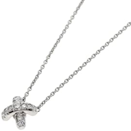 Tiffany & Co-Tiffany Cross Stitch Necklace in Platinum-Other