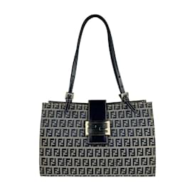 Fendi-Sac à main Fendi Zucchino-Bleu Marine