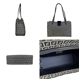 Fendi-Sac à main Fendi Zucchino-Bleu Marine