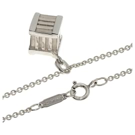 Tiffany & Co-Tiffany Atlas Cube Necklace in Silver-Other