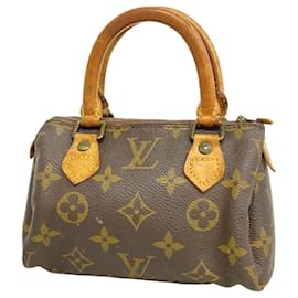 Louis Vuitton-Louis Vuitton Monogram Mini Speedy Handbag-Brown