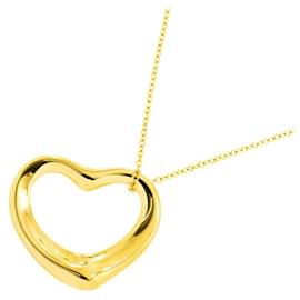 Tiffany & Co-Tiffany & Co. Heart Necklace in Yellow Gold-Golden